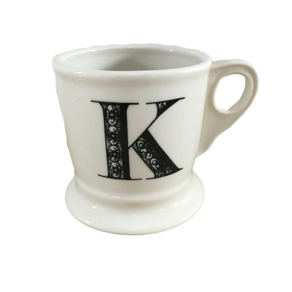 Anthropologie Monogram K Coffee Tea
Mug White Black - Picture 1 of 6